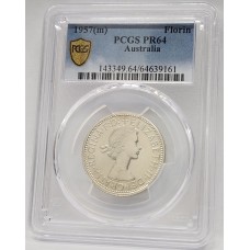 AUTRALIA 1957 . FLORIN . PROOF . PCGS PR64